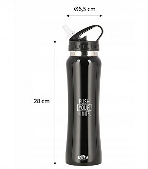 NILS CAMP NCB54 Water Bottle, 750ml Black spordipudel