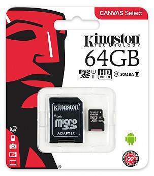 KINGSTON MEMORY MICRO SDXC 64GB UHS-I mälukaart