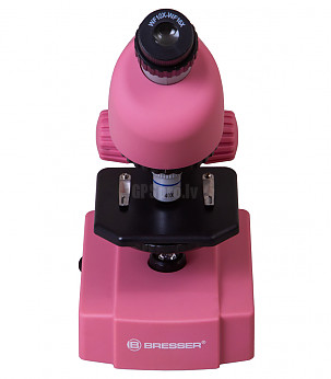 BRESSER Junior Microscope 40x-640x (pink) with experiment set mikroskoobid