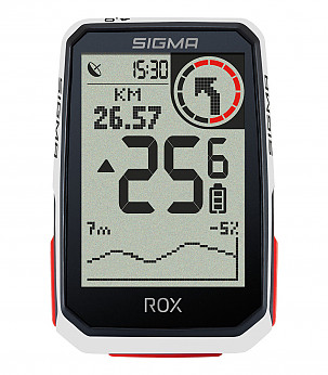 Sigma ROX 4.0 (White) HR Set, GPS Cycle Computer + R1 DUO HR Chest Belt + Overclamp Butler Mount - black jalgrattaarvutid