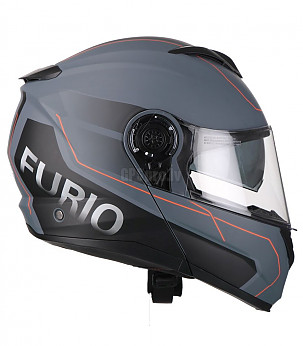 VITO Furio Flip-Up Matt Black/Red Helmet (S/M/L/XL/XXL) kiiver