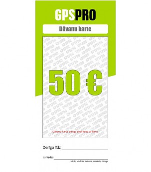 GPSPRO Dāvanu Karte 50 Euro vērtībā kinkekaart