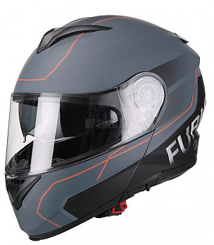 VITO Furio Flip-Up Matt Black/Red Helmet (S/M/L/XL/XXL) kiiver